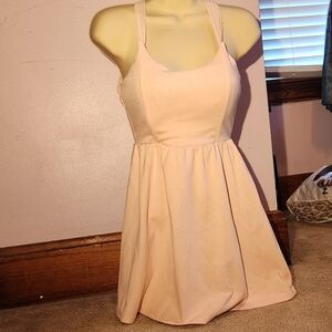 Baby pink criss cross dress